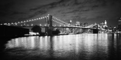 Brooklyn Bridge from Brooklyn at Night, New York; 374210 Dave Butcher